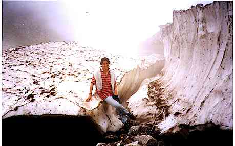 Sharda on a Glacier